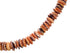 Purple And Orange Oyster Shell Sterling Silver Bead Necklace AX98140